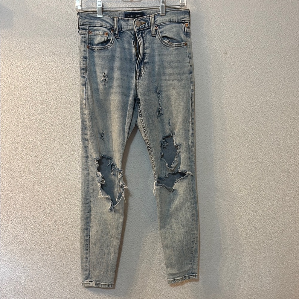 Aeropostale Skinny Jeans with Distressed Details